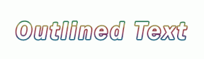 How to design Outline Text