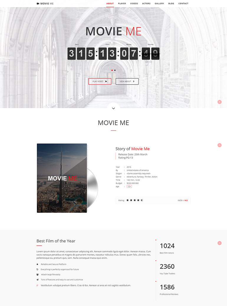 20 Coolest  Movie Templates 17