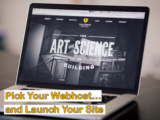 Pick Your Webhost and Launch Your Site (The Step-by-Step Process of Making a Website)