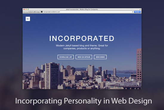 Incorporating Personality in Web Design