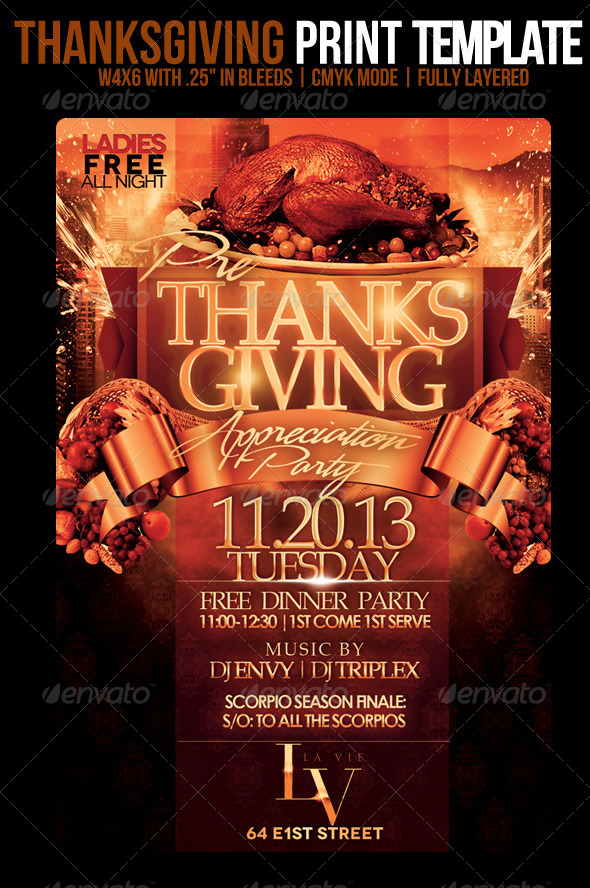 Thanksgiving Party Flyer Inspiration | Inspiration