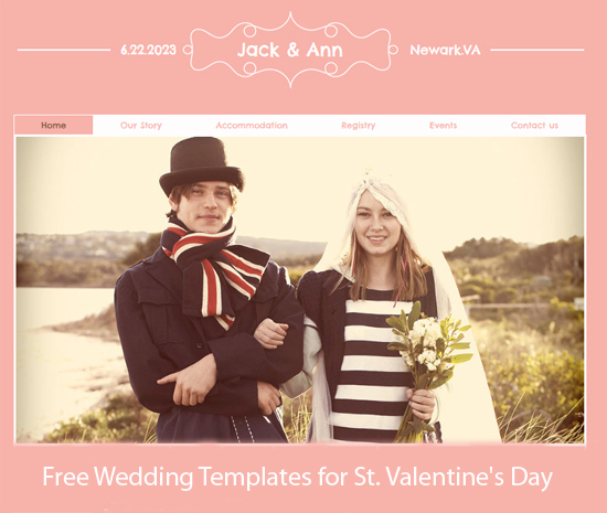 Free Wedding Templates for St. Valentine's Day