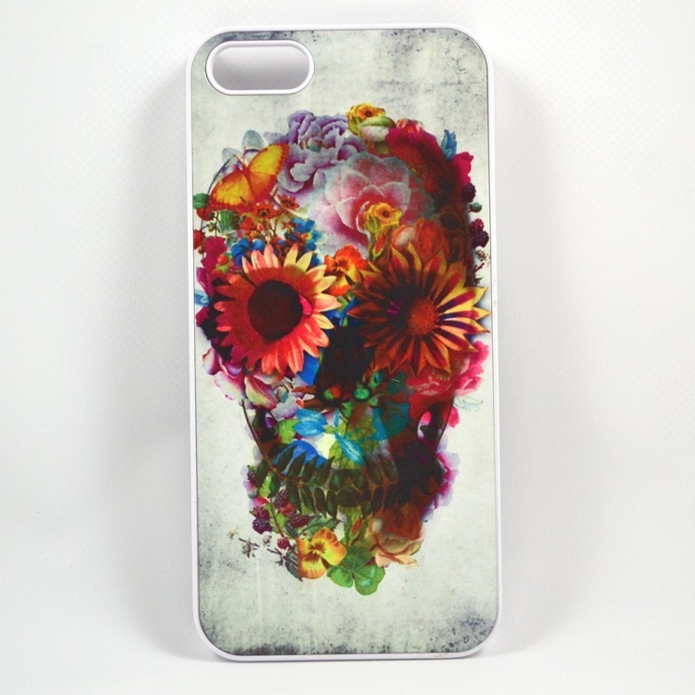 Unique Floral Sugar Skull for Iphone 5 Case