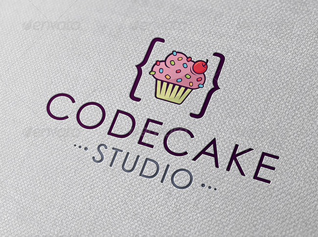 food logo Code Cupcake Logo Template