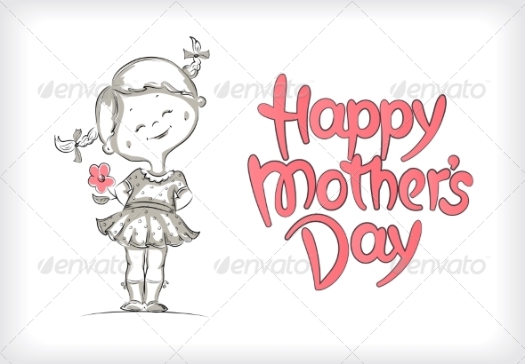 Happy Mother's Day Hand-Drawn Lettering 