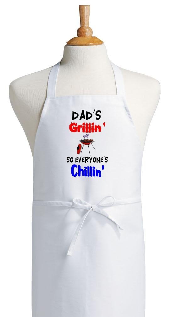 Dad's Grillin' BBQ Apron - Grillers Father's Day Gift