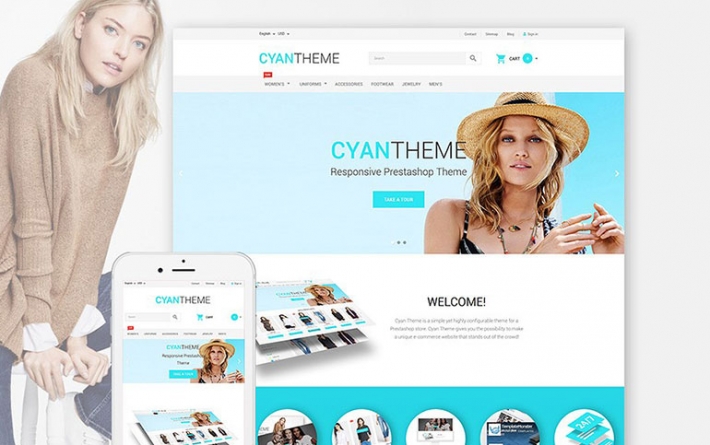 الگوهای قالب بوت استرپ 5 فروشگاه مد فروشگاه پاسخگو PrestaShop تم