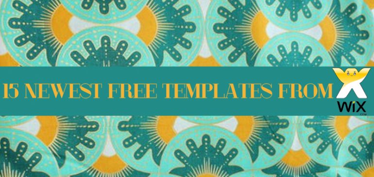 15 Newest FREE Templates from Wix