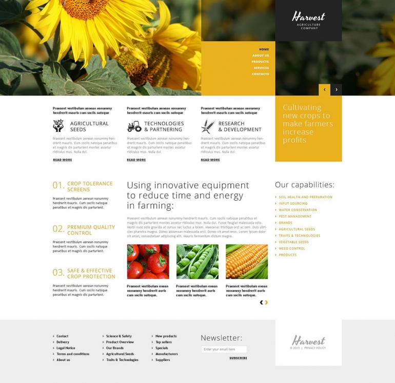 Agriculture Company WordPress Theme