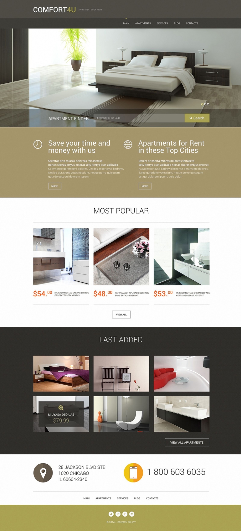Top 22 Off-The-Shelf WordPress Themes for Business  Web Template Inside Apartment For Rent Flyer Template Free