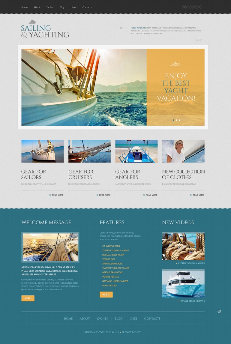 Yachting Responsive WordPress Theme