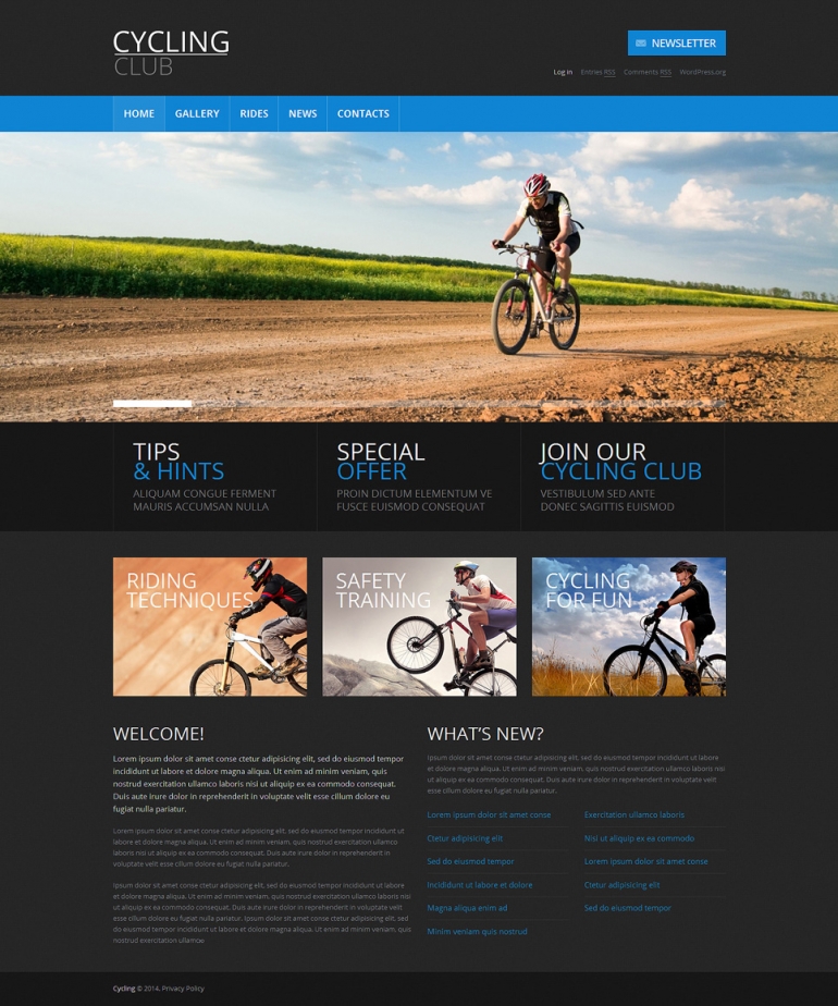 Cycling WordPress Theme