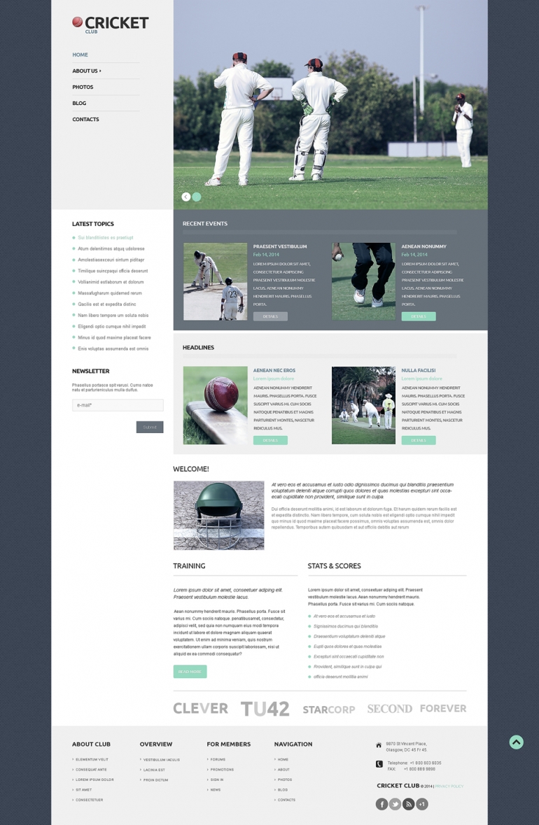 Cricket WordPress Theme