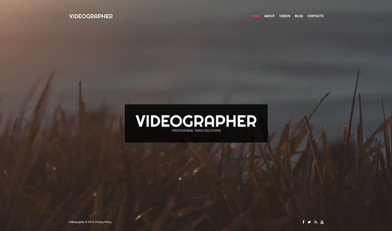 
Videographer Portfolio WordPress Theme