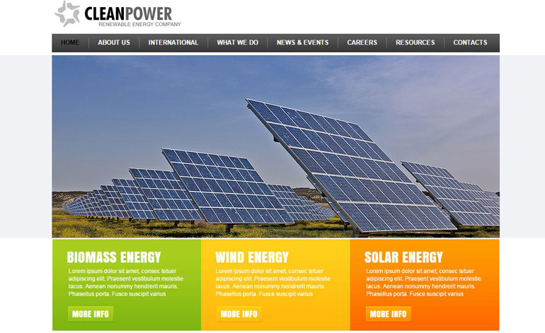 green power web template