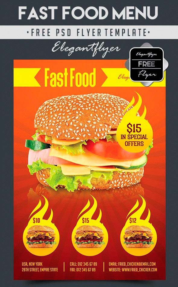 30 Best Free Restaurant Templates for Photoshop in 2020 10