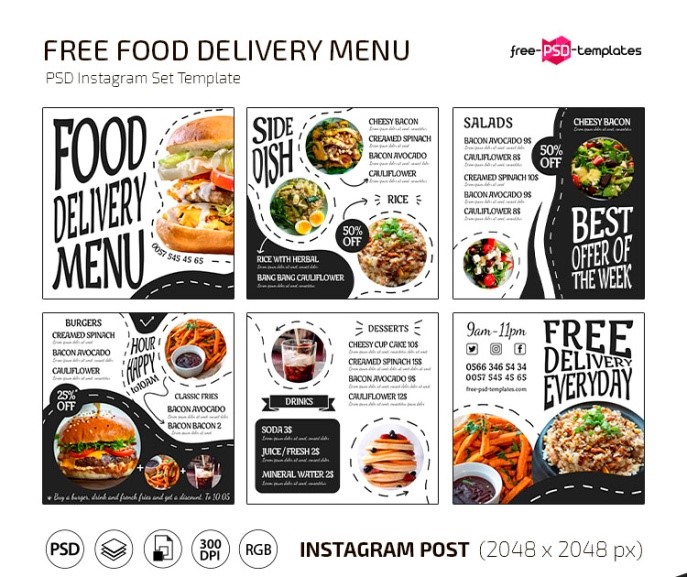 30 Best Free Restaurant Templates for Photoshop in 2020 12