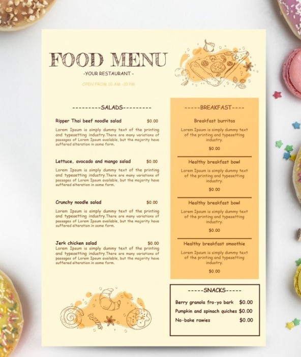 30 Best Free Restaurant Templates for Photoshop in 2020 27