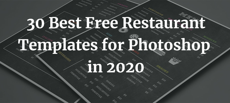30 Best Free Restaurant Templates for Photoshop in 2020