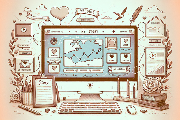 Showcasing your love story: Ideas for creating engaging content on your wedding website