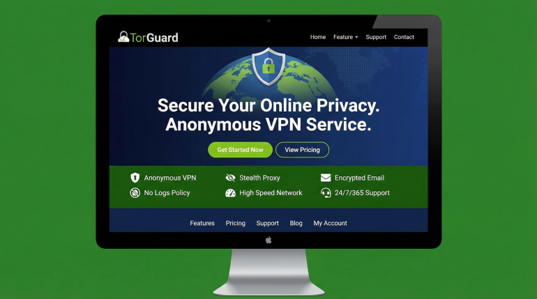 a real screenshot reinforces torguards brand and helps reade