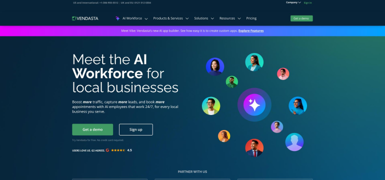 shows that vendasta is a broad marketplace plus ai employee