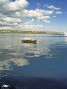 Enhance colors using color range command