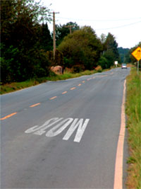 Text on Road