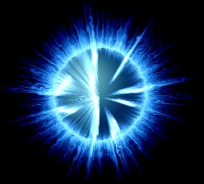 Exploding ball with light burst