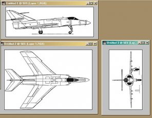 Cutting up blueprints for 3d modelling