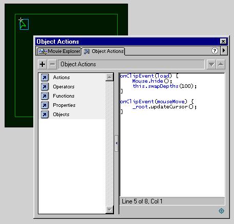 Custom Mouse Cursor Used Together With Draggable Objects | Flash Tutorials