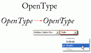 Open Type Features in Photoshop CS