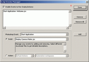 Introduction to Scripts and Actions Events Manager in Photoshop CS2