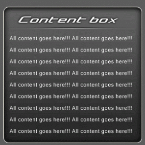 Content Box. Photoshop Tutorial