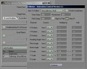 Single Muscle Bone Setup