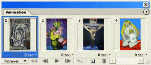 ImageReady Animated Slideshow (Import As Frames & Make Layers as Frames)