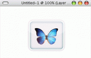 Blue Butterfly Button