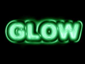 Create a text effect with a gel and glowing effect