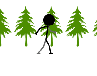 Walk Cycle of a Stick Man