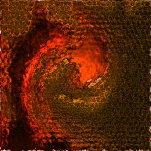 Beehive on a Fire Style Background