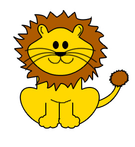Drawing a cute lion
