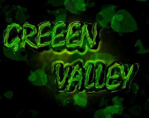 Green Text Floating on a Dark Pond Surface